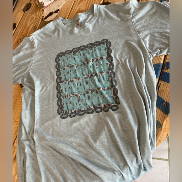 Turquoise Graphic Tee - Picture 1 of 1